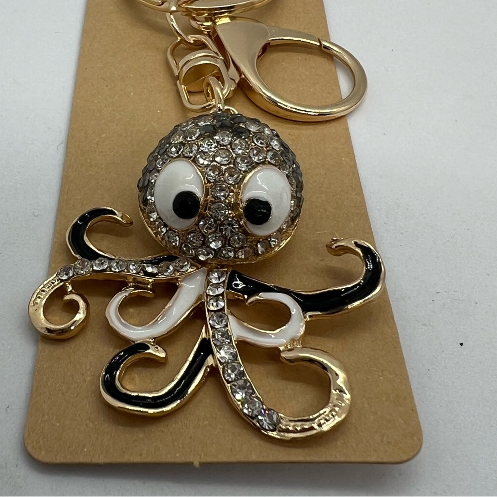 Set of 5 Rhinestone Animal Keychains | NIP Bag Purse Charms Keychain Bling Lot - Picture 3 of 13